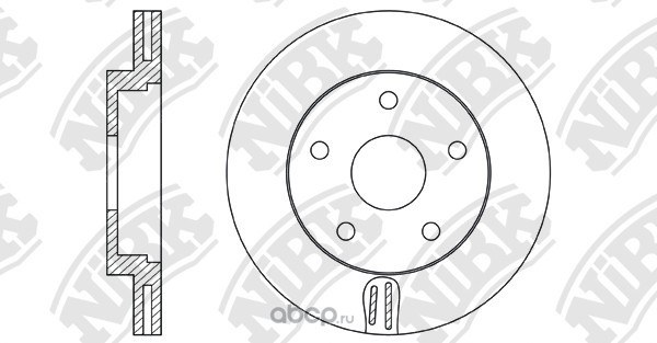 Диск тормозной передний NISSAN ALTIMA L33/TEANA J33 NIBK RN1568