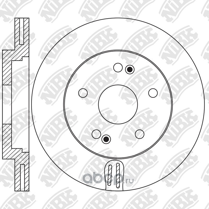 Диск тормозной передний HYUNDAI I30/SONATA14->TUCSON15-> / KIA OPTIMA 15-> NIBK RN1653