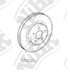 Диск тормозной передний TOYOTA AURIS II 2012-> /D=277MM NIBK RN21001