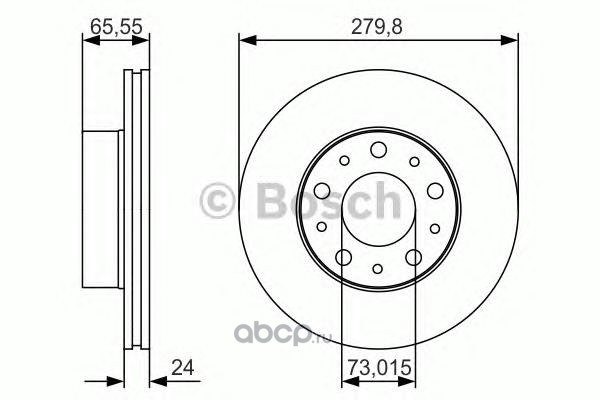 Диск тормозной передний PREMIUM-2 BOSCH 0 986 479 S70