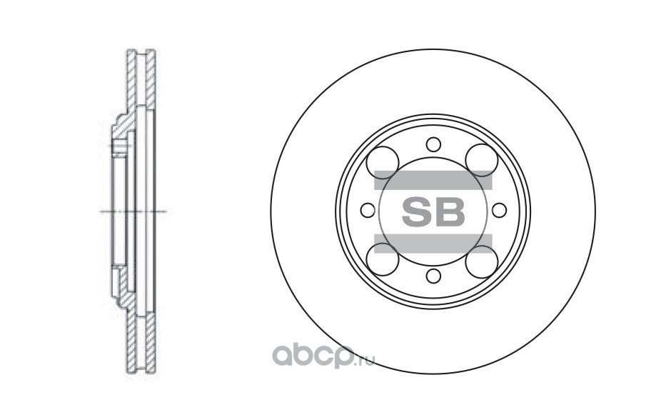 Диск тормозной передний SANGSIN BRAKE SD1014