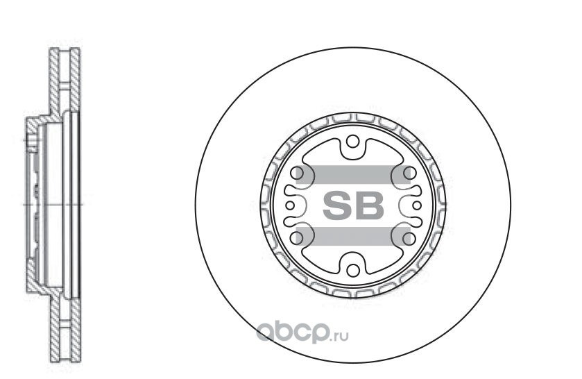 Диск тормозной передний HYUNDAI STAREX (H-1) SANGSIN BRAKE SD1061