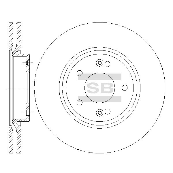 Диск тормозной передний SANGSIN BRAKE SD1086