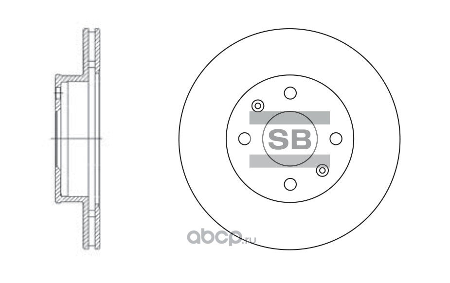 Диск тормозной передний SANGSIN BRAKE SD2010