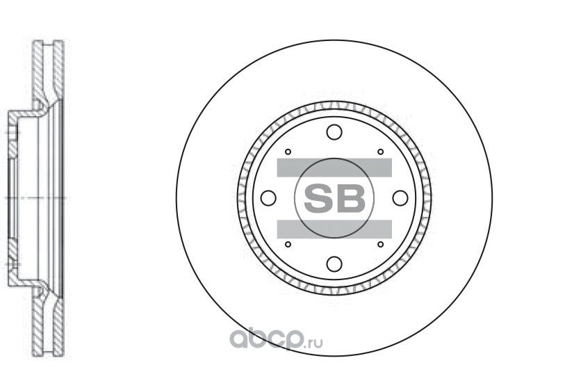 Диск тормозной передний SANGSIN BRAKE SD2029