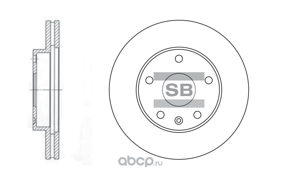 Диск тормозной передний DAEWOO 2.0L 16V 97-02 /VENT SANGSIN BRAKE SD3006