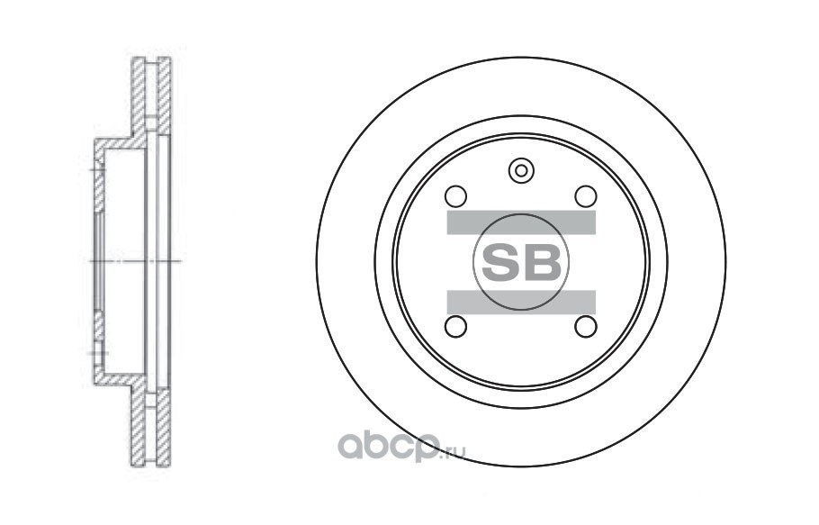 Диск тормозной передний SANGSIN BRAKE SD3009