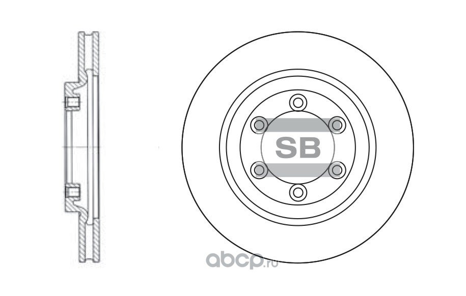 Диск тормозной передний SANGSIN BRAKE SD3015