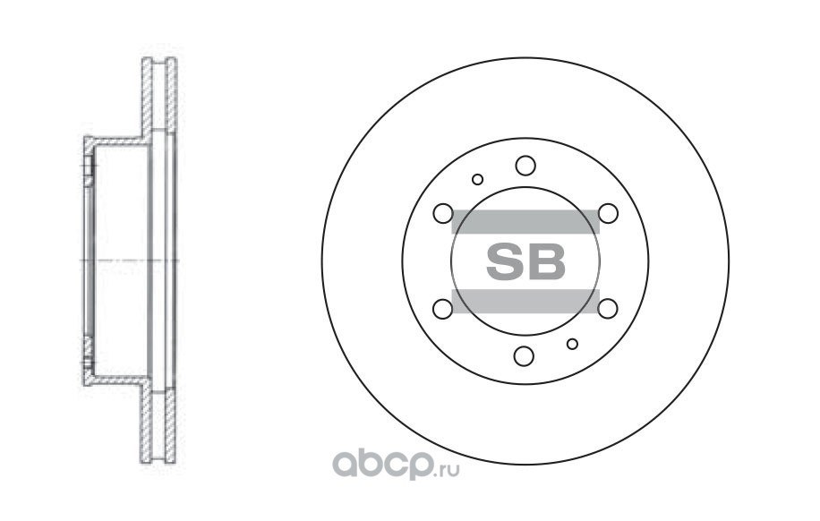 Диск тормозной передний SANGSIN BRAKE SD4011