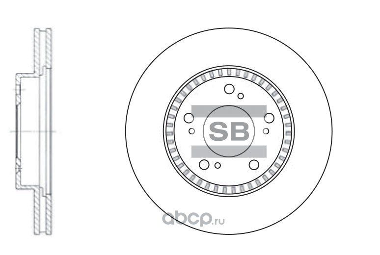 Диск тормозной передний SANGSIN BRAKE SD4101