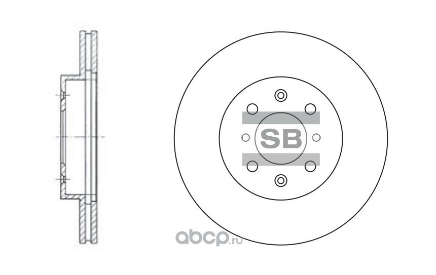 Диск тормозной передний SANGSIN BRAKE SD4105