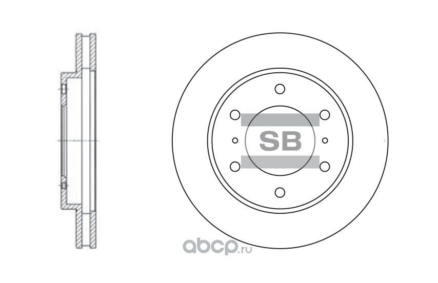 Диск тормозной передний SANGSIN BRAKE SD4306