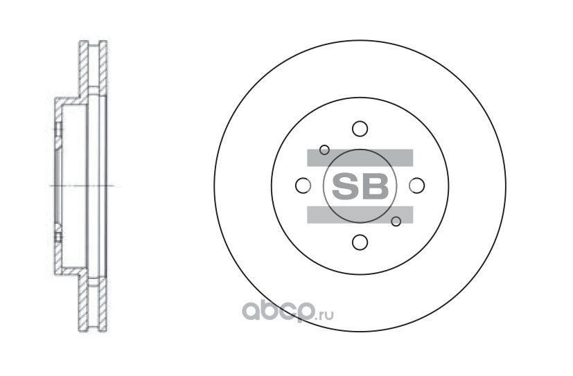 Диск тормозной передний SANGSIN BRAKE SD4309