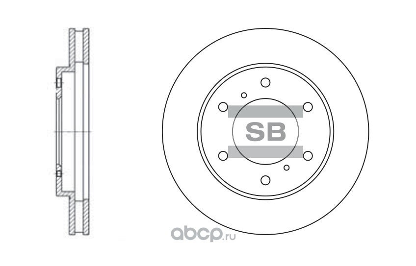 Диск тормозной передний SANGSIN BRAKE SD4311