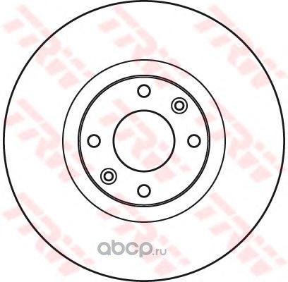 Диск тормозной передний CITROEN C4/PEUGEOT 308/3008 1.6/2.0L+2.0HDI 04-> TRW DF4962S