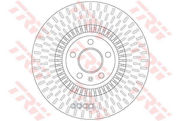Диск тормозной передний AUDI A6/S6(C7)/ A7 2010> /VENT D=356MM TRW DF6216