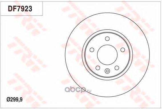 Диск тормозной передний OPEL ASTRA J/ZAFIRA C/CHEVROLET ORLANDO /D=300MM TRW DF7923