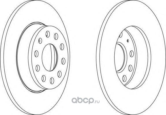Диск тормозной задний VAG A3/OCTAVIA II/VW GOLF VII/JETTA IV/TOURAN II FERODO DDF1895