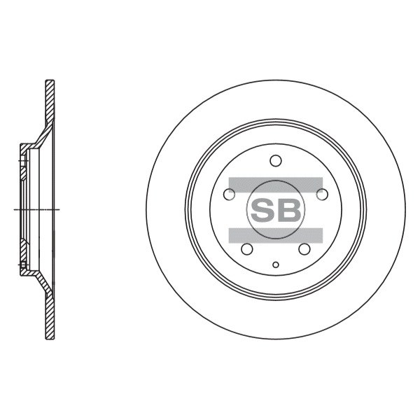 Диск тормозной задний MAZDA CX-5 SANGSIN BRAKE SD4425