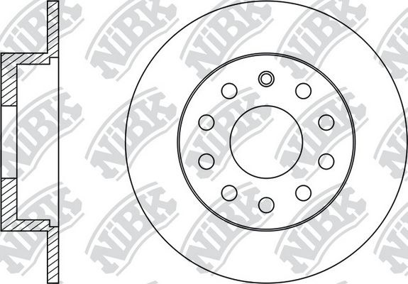 Диск тормозной задний VAG+SKODA ALL 03-> /D=253MM NIBK RN33005