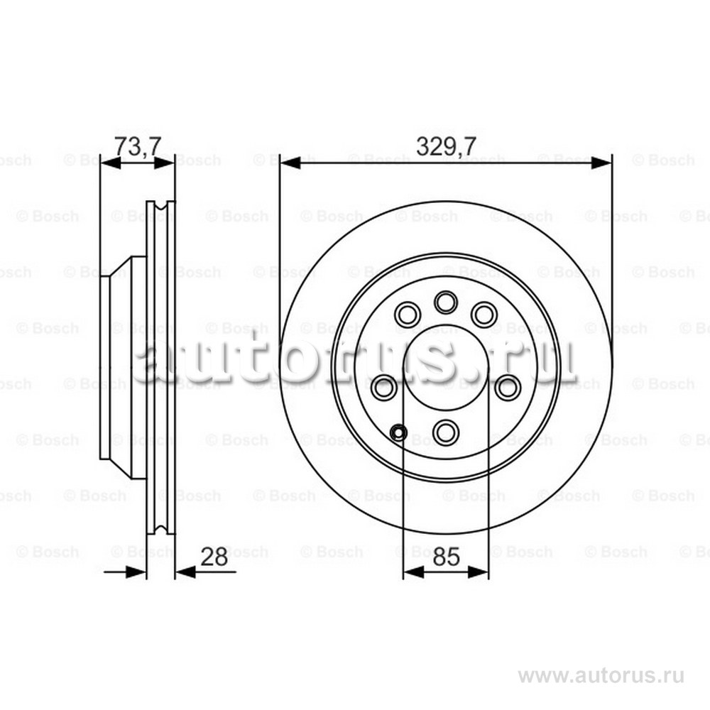 Диск тормозной задний, PREMIUM-2 BOSCH 0 986 479 S20