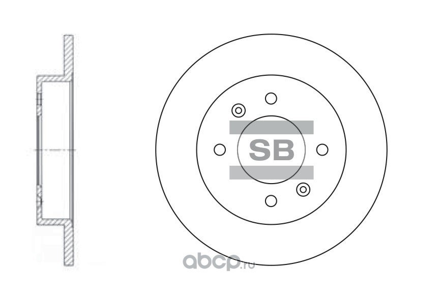 Диск тормозной задний SANGSIN BRAKE SD1017