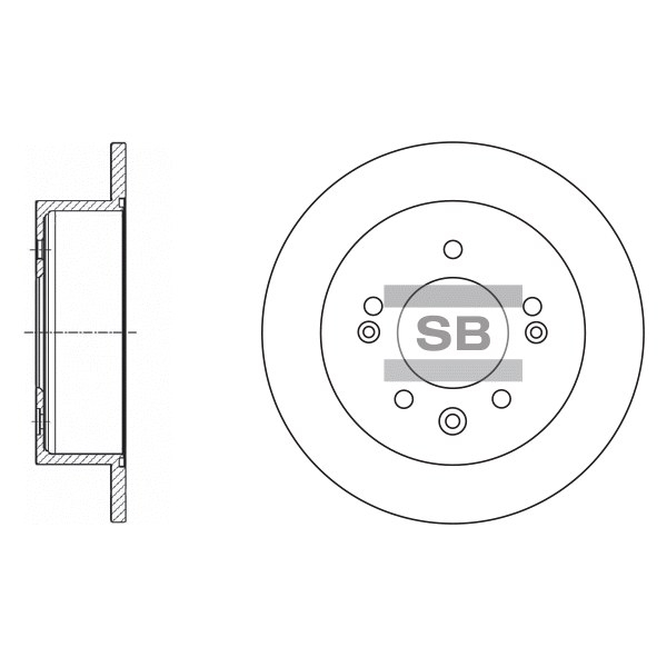 Диск тормозной задний SANGSIN BRAKE SD1020