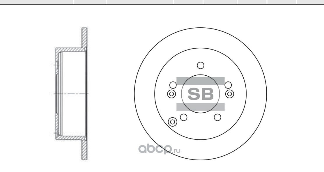 Диск тормозной задний SANGSIN BRAKE SD1024