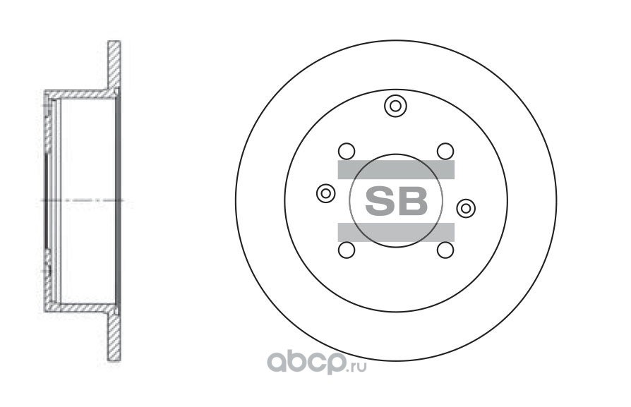 Диск тормозной задний HYUNDAI SONATA III/IV 99-04/MATRIX 01-/ KIA MAGENTI SANGSIN BRAKE SD1047
