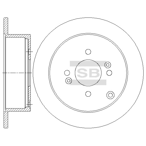Диск тормозной задний HYUNDAI ACCENT/I20/VERNA/KIA RIO II SANGSIN BRAKE SD1080