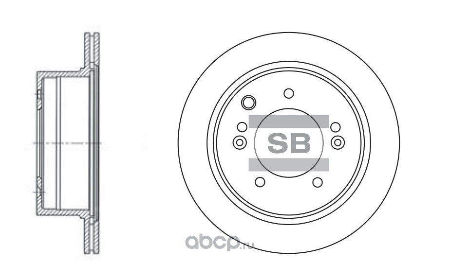 Диск тормозной задний SANGSIN BRAKE SD2013