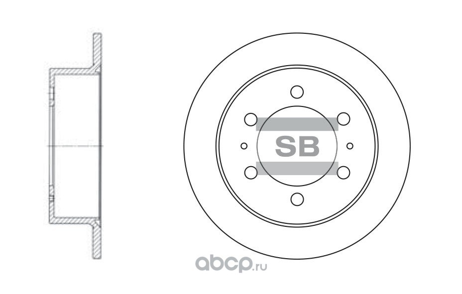 Диск тормозной задний SSANG YONG KORANDO/MUSSO/REXTON /D=299MM SANGSIN BRAKE SD3026