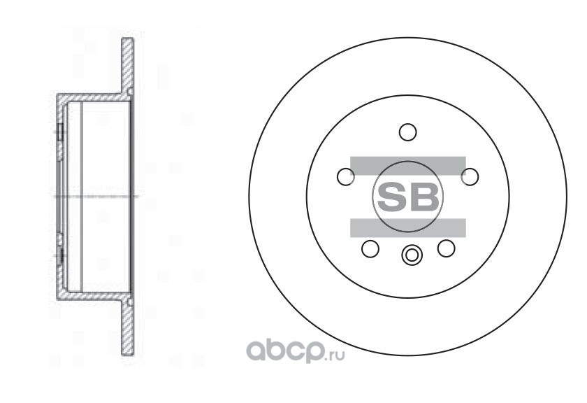 Диск тормозной задний TOYOTA CAMRY 06-> SANGSIN BRAKE SD4016
