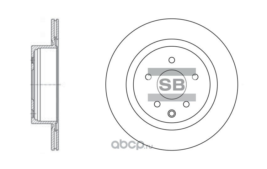 Диск тормозной задний SANGSIN BRAKE SD4211