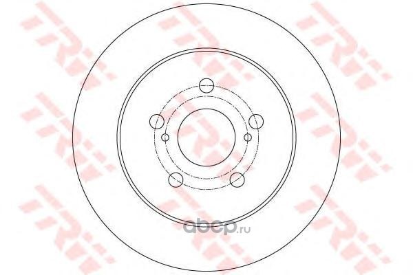 Диск тормозной задний TOYOTA TRW DF6145
