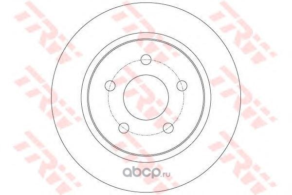 Диск тормозной задний FORD Focus III TRW DF6139