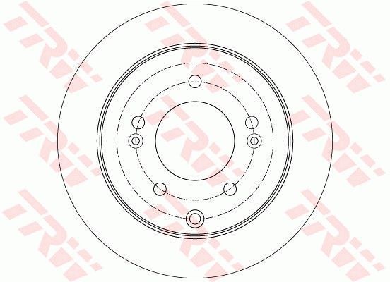 Диск тормозной задний KIA CERATO 08-/ SOUL 08- TRW DF7819