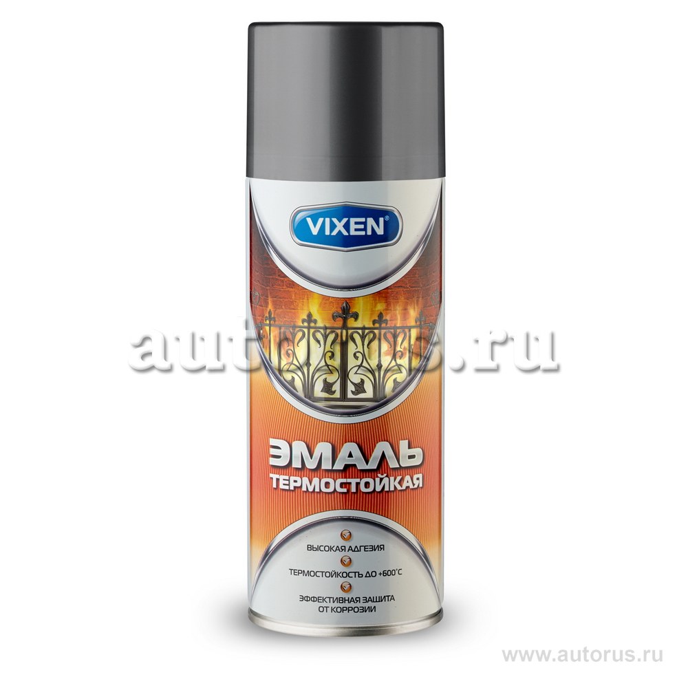 Эмаль термостойкая, графит, аэрозоль 520 мл VIXEN VX53003