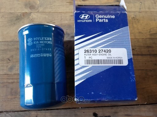 Фильтр масляный HYUNDAI TUCSON/SANTA FE 06-/KIA SPORTAGE DIESEL HYUNDAI/KIA 26310-27420