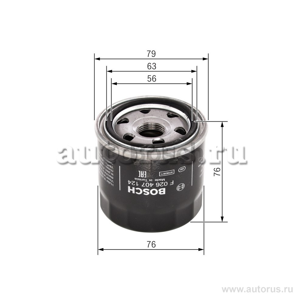 Фильтр масляный HYUNDAI KIA Mazda OPEL BOSCH F 026 407 124