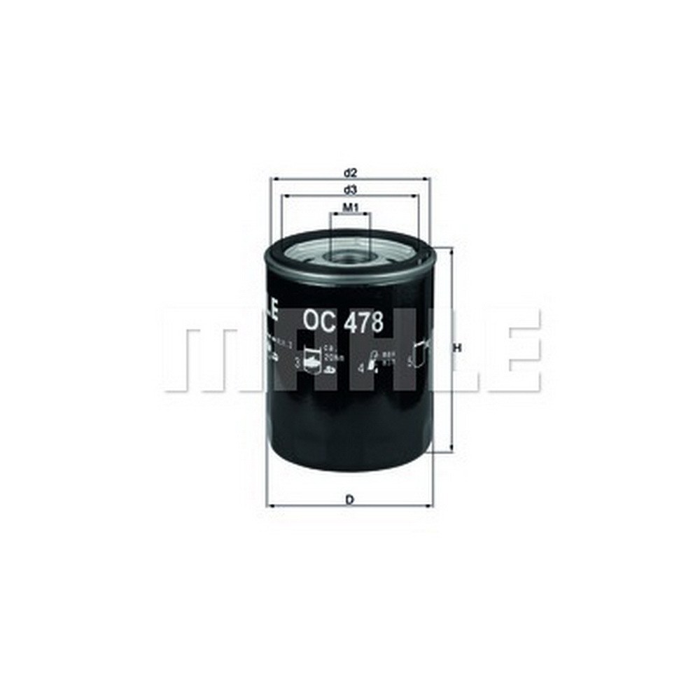 Фильтр масляный KNECHT/MAHLE OC478