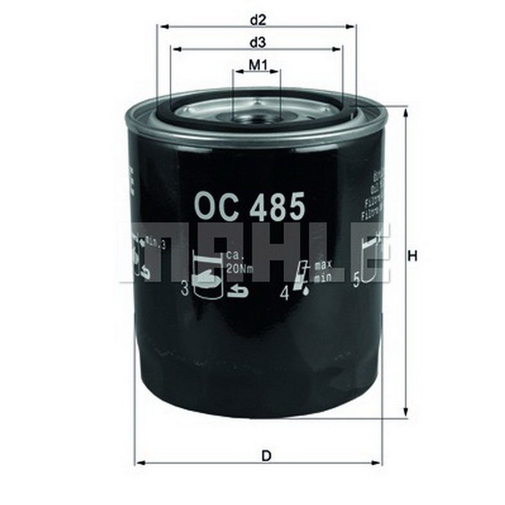 Фильтр масляный KNECHT/MAHLE OC485