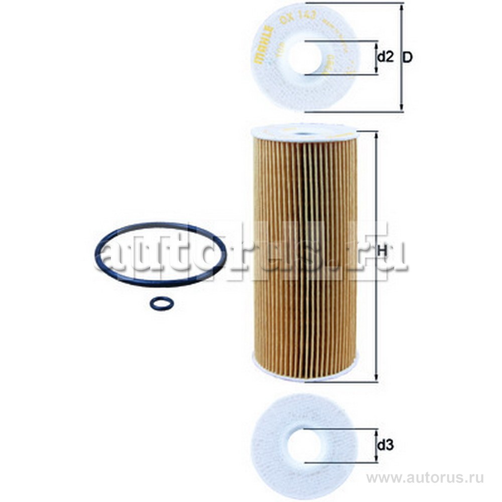 Фильтр масляный KNECHT/MAHLE OX143D