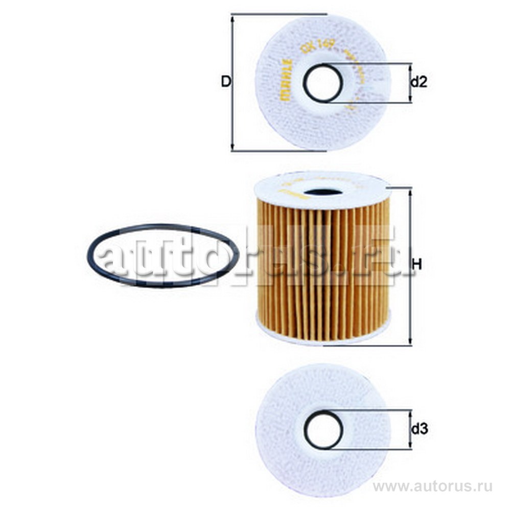 Фильтр масляный KNECHT/MAHLE OX149D