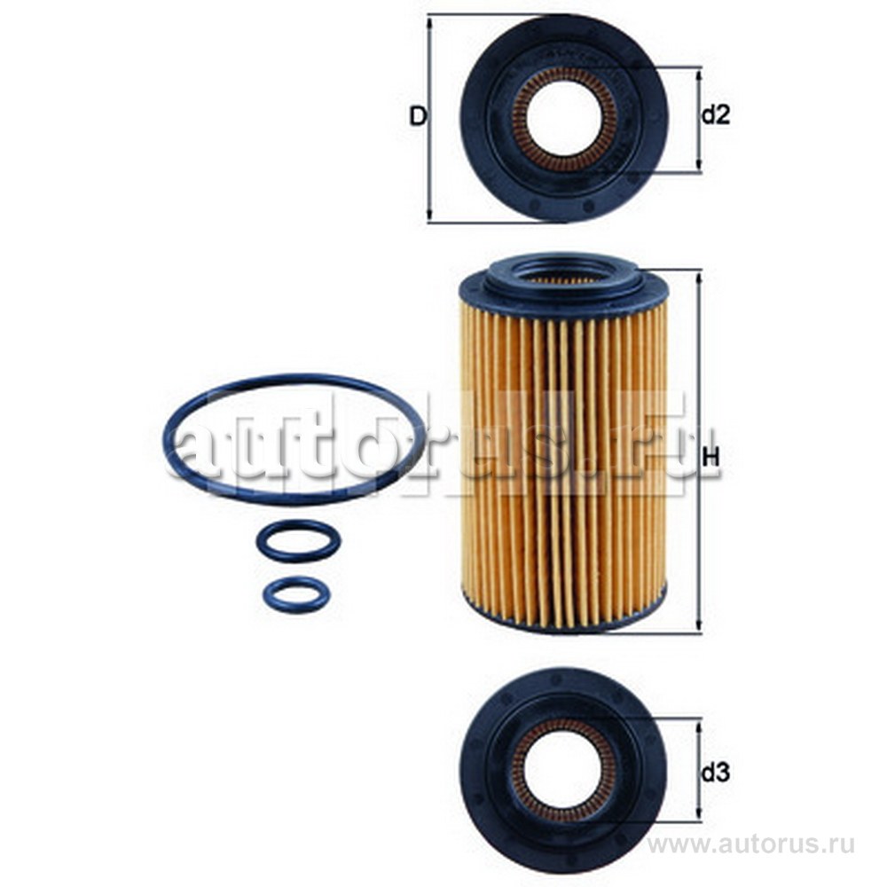 Фильтр масляный KNECHT/MAHLE OX153/7D2