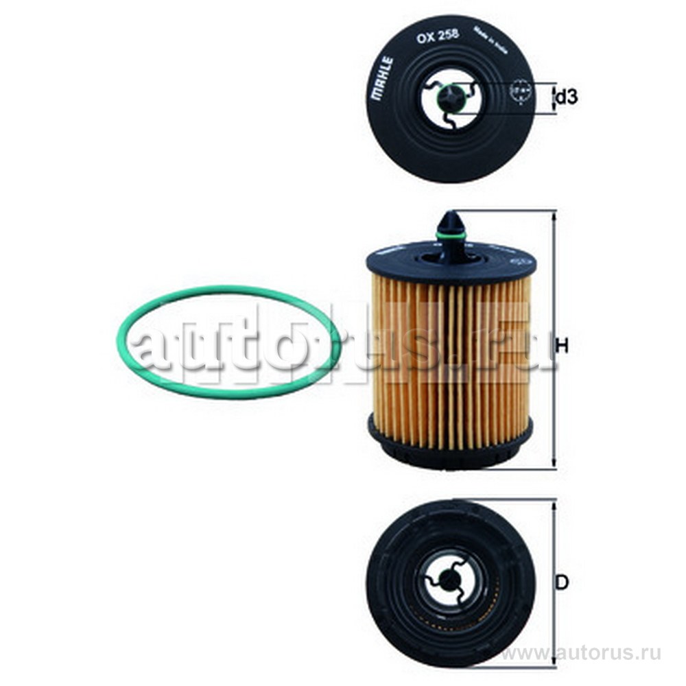 Фильтр масляный KNECHT/MAHLE OX258D