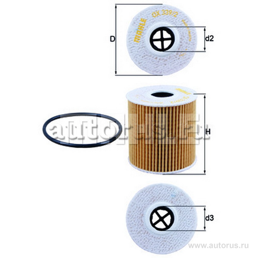 Фильтр масляный KNECHT/MAHLE OX 339/2D