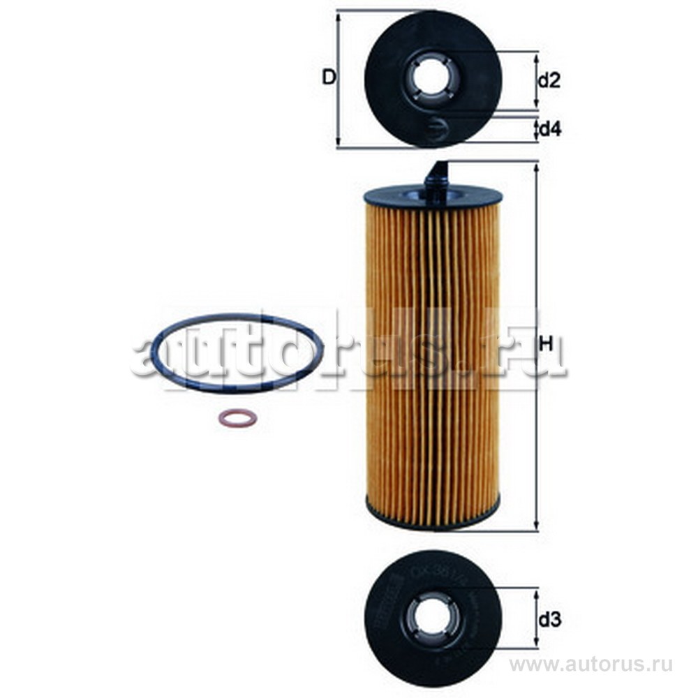 Фильтр масляный KNECHT/MAHLE OX 361/4D