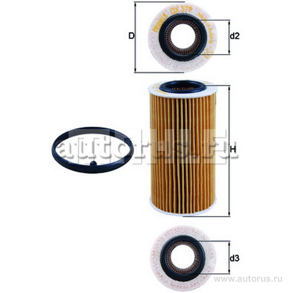 Фильтр масляный KNECHT/MAHLE OX379D