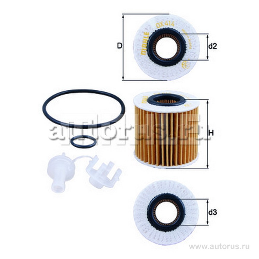 Фильтр масляный KNECHT/MAHLE OX414D1